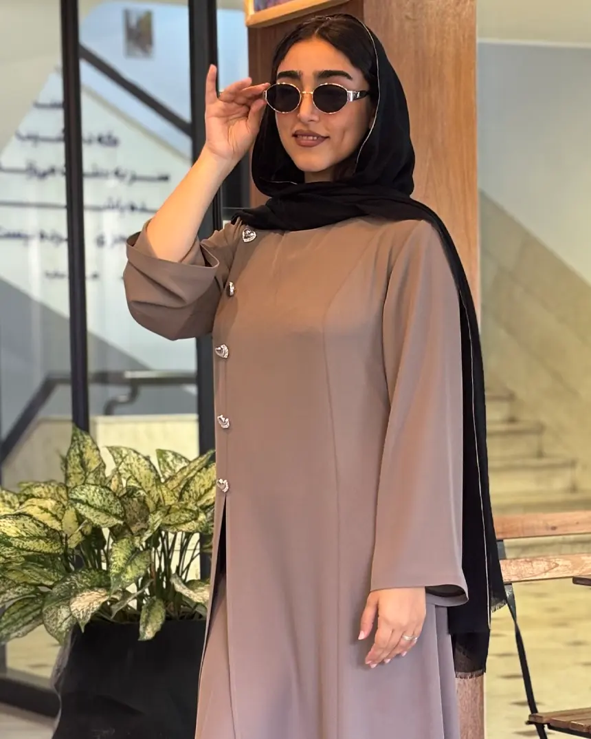 ست عبا و شلوار کارامل